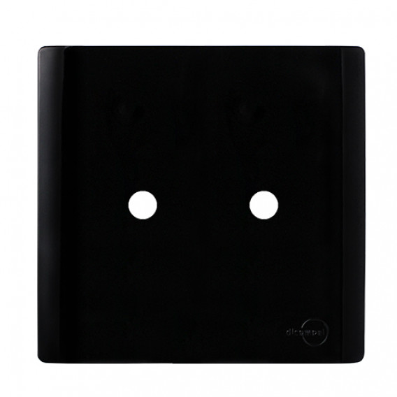 Placa Furo Duplo 4x4 - Novara Preto Brilhante 